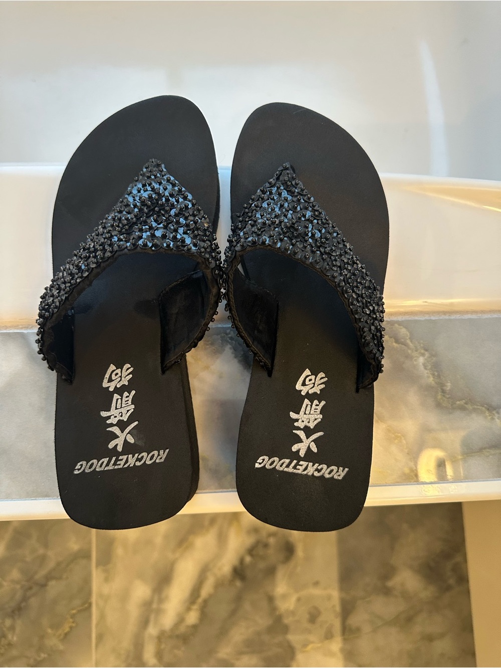Sequin flip flops!
